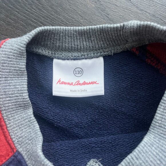 Hanna Andersson Stars & Stripes Sweatshirt, size 5 - Picture 3 of 4